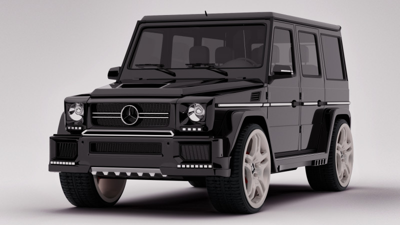 AMG G63 2018 Rigged 3D Model .c4d .max .obj .3ds .fbx .stl .blend 