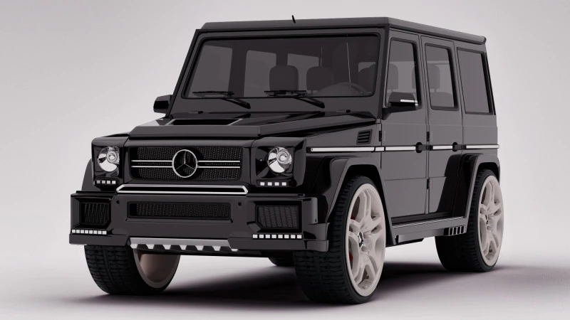 AMG G63 2018 Rigged 3D Model .c4d .max .obj .3ds .fbx .stl .blend
