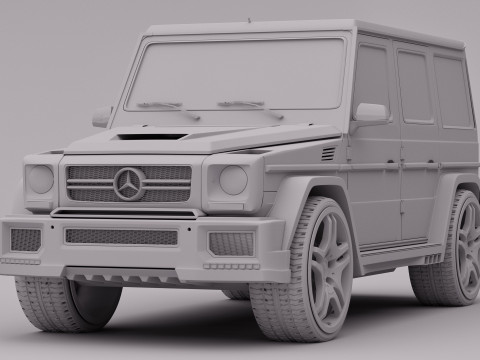 AMG G63 2018 Rigged 3D Model