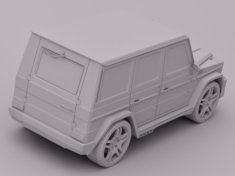 AMG G63 2018 Rigged 3D Model