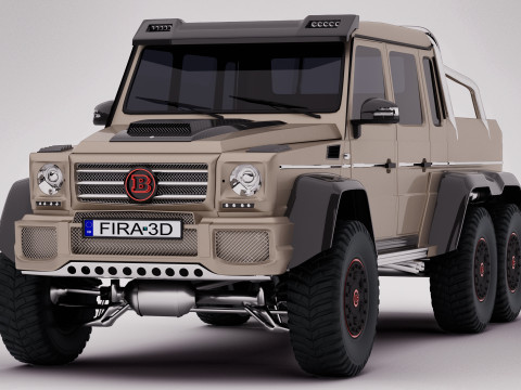 AMG G63 Brabus 6x6 2015 3Dモデル