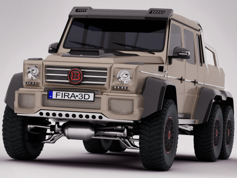 AMG G63 Brabus 6x6 2015 3D 模型