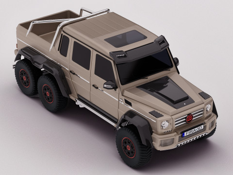 AMG G63 Brabus 6x6 2015 3D 模型