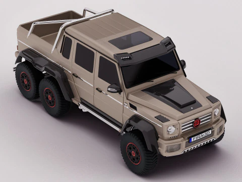 AMG G63 Brabus 6x6 2015 3D Model