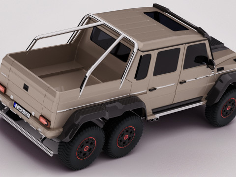 AMG G63 Brabus 6x6 2015 3D 模型