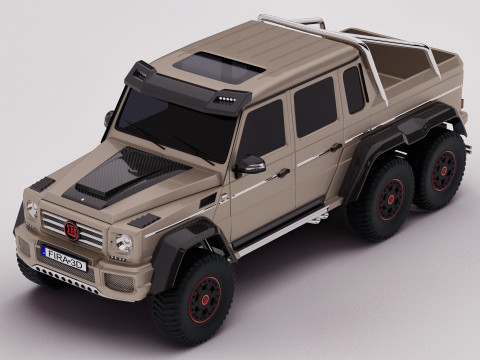 AMG G63 Brabus 6x6 2015 3D 模型