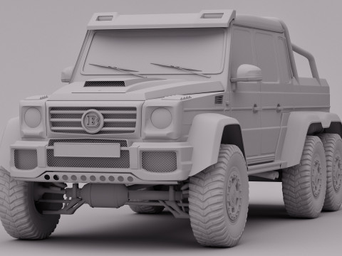 AMG G63 Brabus 6x6 2015 3D 模型