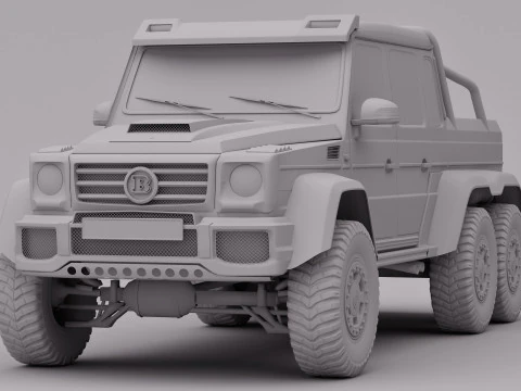 AMG G63 Brabus 6x6 2015 3D Model