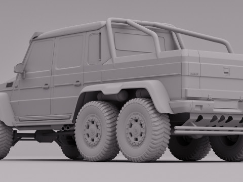 AMG G63 Brabus 6x6 2015 3D 模型