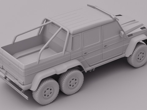 AMG G63 Brabus 6x6 2015 3D 模型