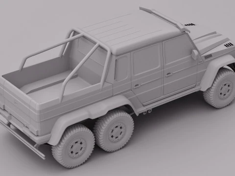 AMG G63 Brabus 6x6 2015 3D Model