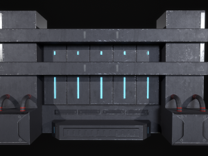 Sci-Fi Modular Wall Panels Pack 3Dモデル