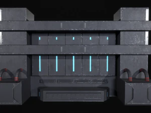 Sci-Fi Modular Wall Panels Pack 3D Model