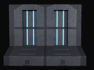 Sci-Fi Modular Wall Panels Pack 3D Model