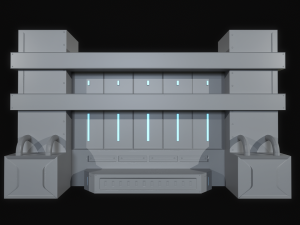Sci-Fi Modular Wall Panels Pack 3Dモデル