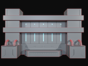 Sci-Fi Modular Wall Panels Pack 3Dモデル