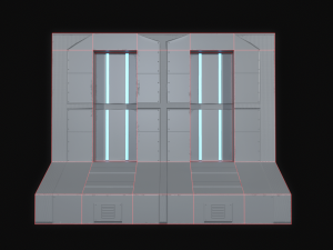 Sci-Fi Modular Wall Panels Pack 3Dモデル