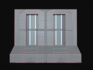 Sci-Fi Modular Wall Panels Pack 3D Model