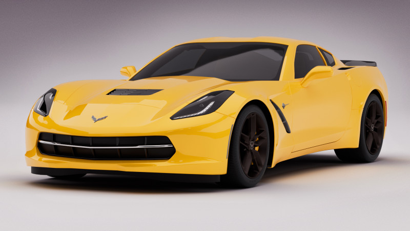 Chevrolet Corvette C7 Stingray 2014 Model 3D .c4d .max .obj .3ds .fbx .stl .blend 