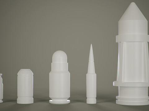 Sci-Fi Bullets Pack Vol 3 Model 3D