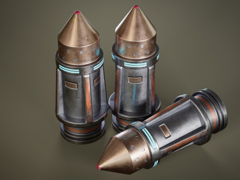 Sci-Fi Bullets Pack Vol 3 Model 3D
