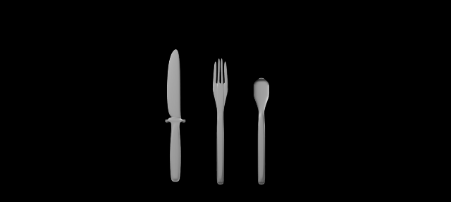 victorian cutlery 3D Model .c4d .max .obj .3ds .fbx .stl .blend 