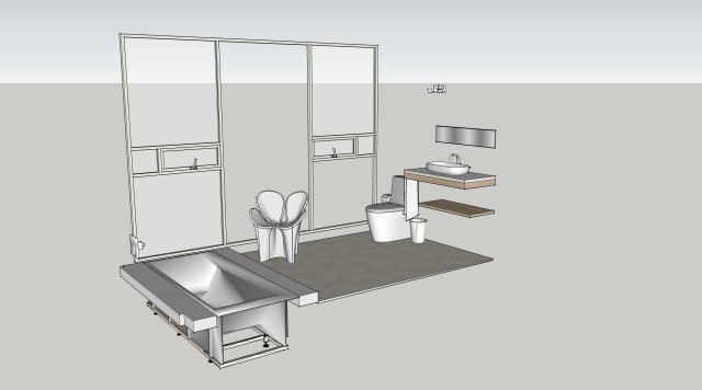 bathroom-1 3D Модель .c4d .max .obj .3ds .fbx .stl .blend 