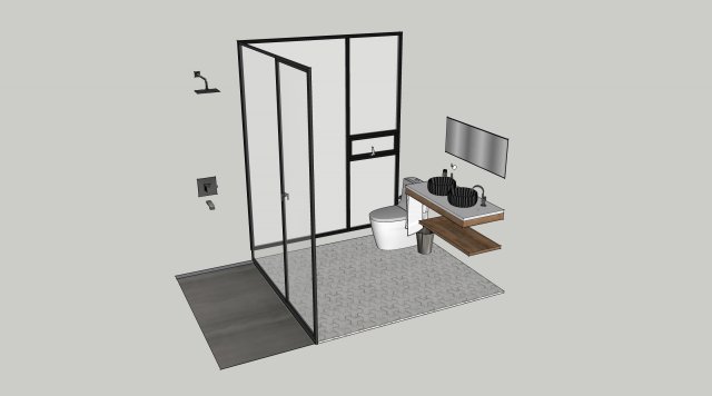bathroom-3 3D Модель .c4d .max .obj .3ds .fbx .stl .blend 