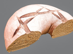 a piece of rye bread 3Dモデル