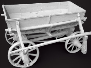 old wooden cart 3D Model