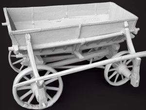 old wooden cart 3D Model