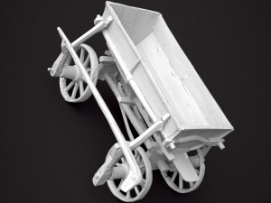 old wooden cart 3D Model