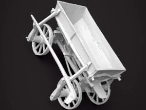old wooden cart 3D Model