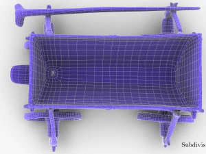 old wooden cart 3D Model