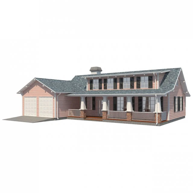 family house 3 3D Model .c4d .max .obj .3ds .fbx .stl .blend