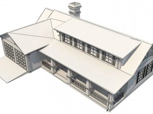 family house 3 3D Model