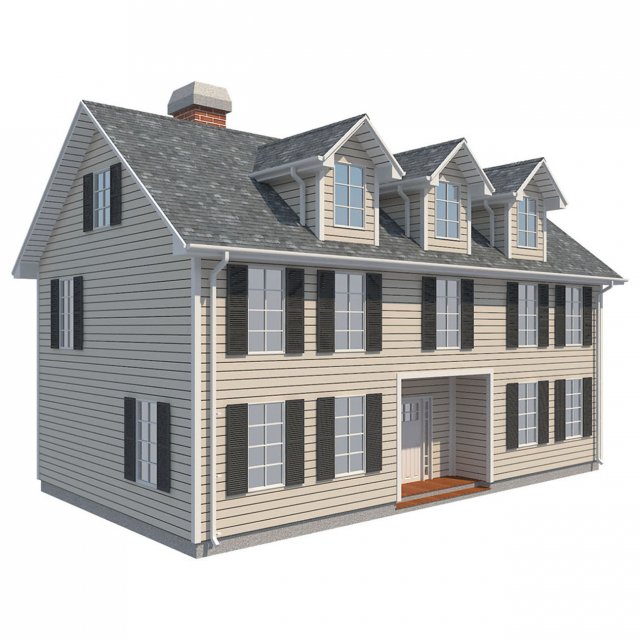 family house1 Modelo 3D .c4d .max .obj .3ds .fbx .stl .blend