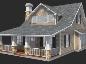 family house2 Modello 3D