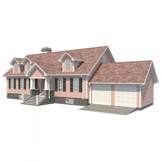 family house4 3D Model .c4d .max .obj .3ds .fbx .stl .blend 