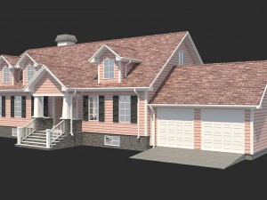 family house4 3D Model
