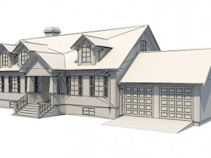 family house4 3D Model