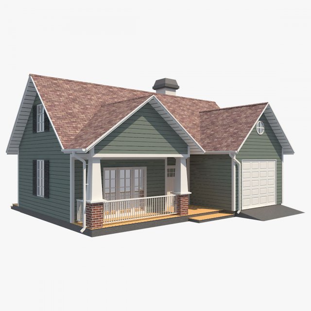 family house5 3Dモデル .c4d .max .obj .3ds .fbx .stl .blend 