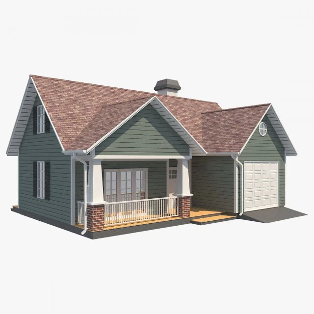 family house5 3D Model .c4d .max .obj .3ds .fbx .stl .blend