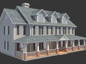 family house8 Model 3D