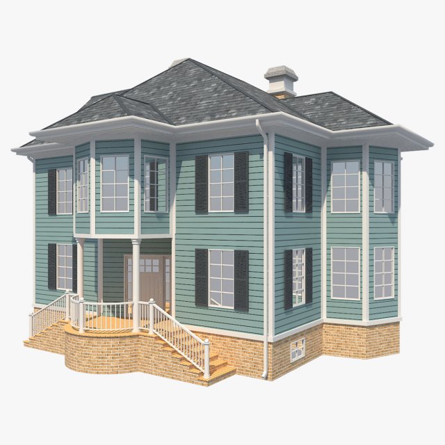 family house9 Modèle 3D .c4d .max .obj .3ds .fbx .stl .blend 