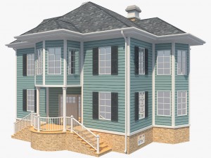 family house9 3D मॉडल