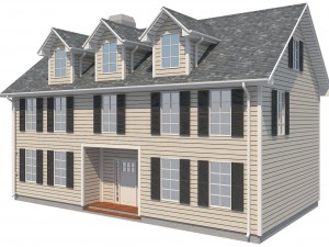 family house set1 Model 3D