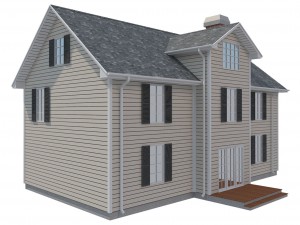 family house set1 Model 3D