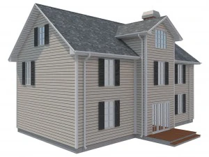 family house set1 3D Model
