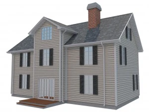 family house set1 3D Model